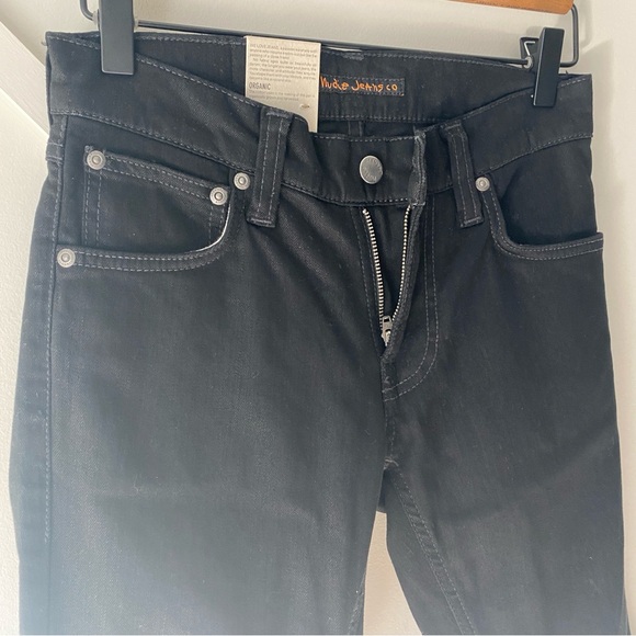 Nudie Tight Terry Slim Jeans  in Deep Black - 26 - Picture 6 of 13